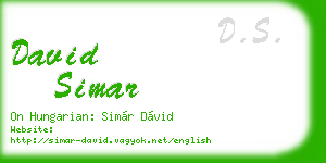 david simar business card